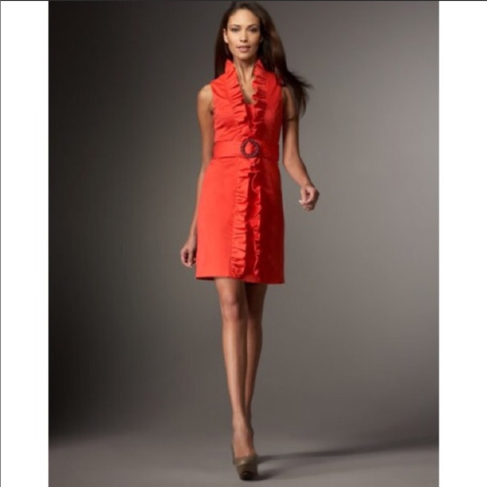 Milly Red Navy Ruffle “Danielle” Dress 4